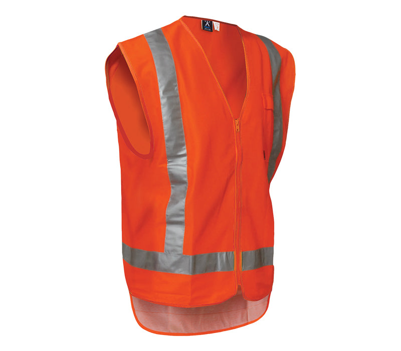 Customizable Hi-Viz Orange Safety Vest